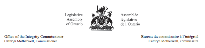 Image of the coat of arms of the Legislative Assembly of Ontario.